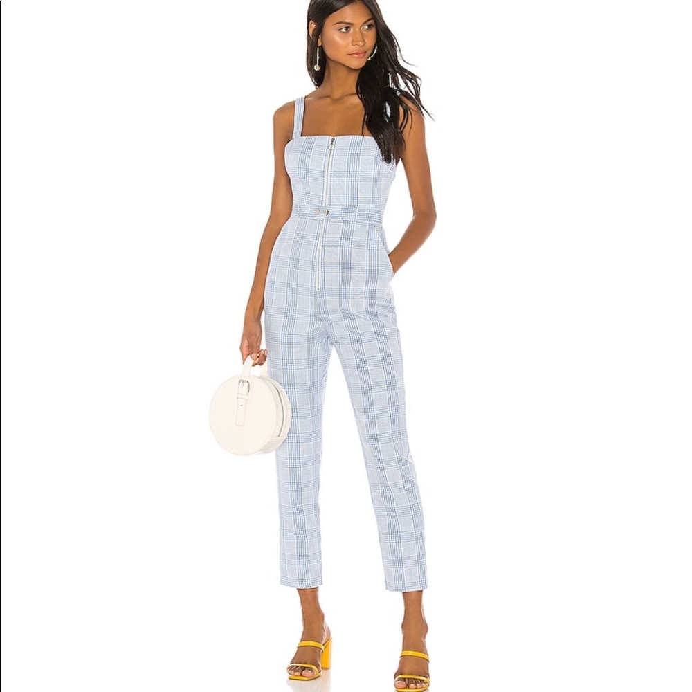 Lovers + Friends Aisha Jumpsuit in baby blue NWT